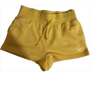 Nike Women's Phoenix Sweatfleece Yellow Shorts